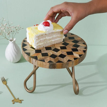 Classic Cake Stand | Metal & Wood | Multiple Designs