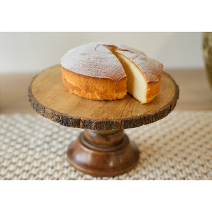 Classic Wooden Bark Cake Stand