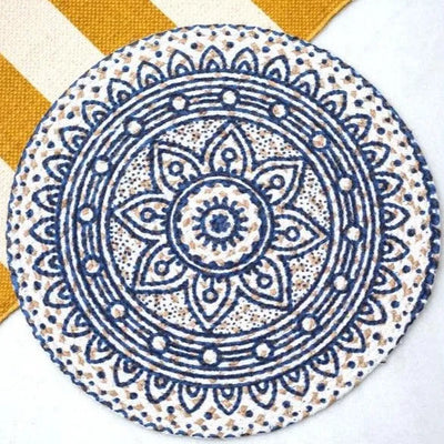 Reversible Designer Cotton Placemats | Set of 4 | 12 x 12 x 1 inches