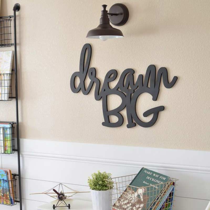 DREAM BIG Wall Quote | Multiple Colors Black