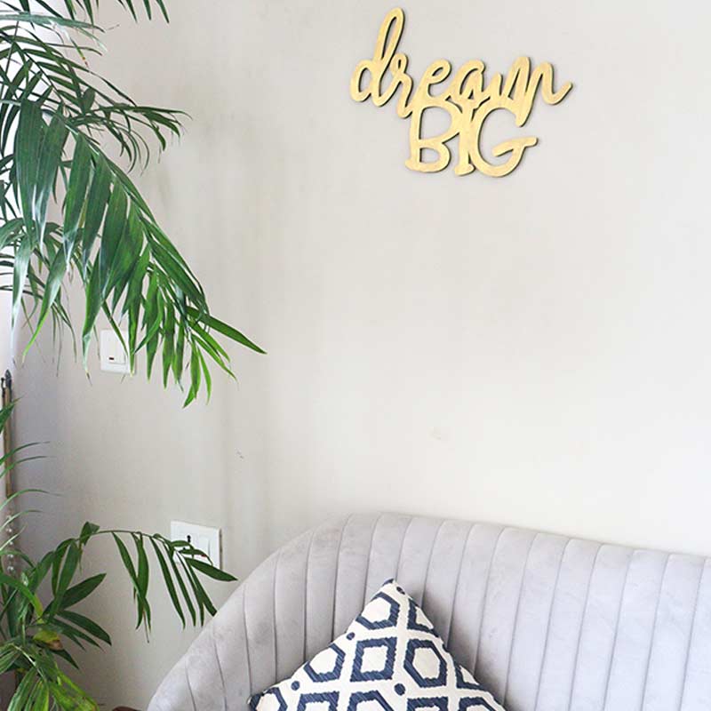 DREAM BIG Wall Quote | Multiple Colors Golden