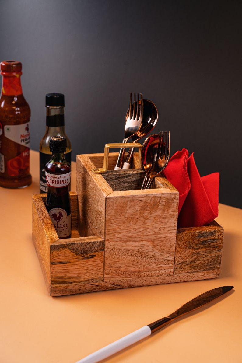 The Pitara Project Cutlery Holder dusaan Doosan dushan Dusan Dosan home & living Natural Cutlery Holder