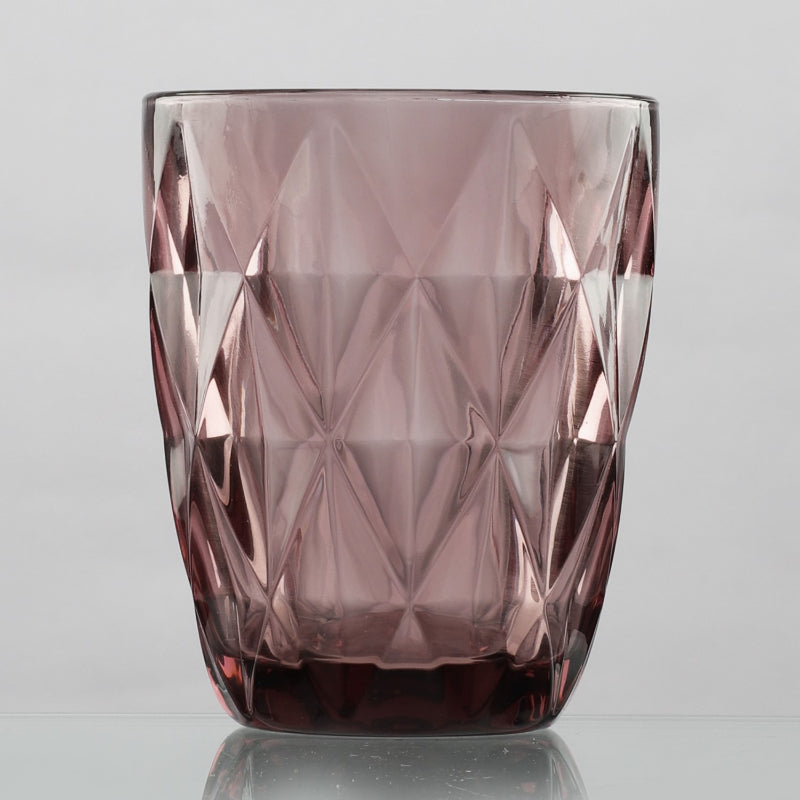 Glass Tinted Drinking Glasses | Set Of 2 | Multiple Colors Plum