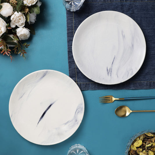 Marble Texture Dinner Plates | Set of 2 Default Title