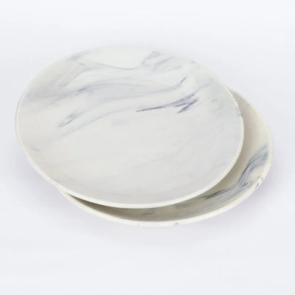 Marble Texture Dinner Plates | Set of 2 Default Title