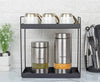 Femora Kitchen Containers dusaan Doosan dushan Dusan Dosan home & living Metallic Clear Glass Kitchen Storage Jar  1000 ml
