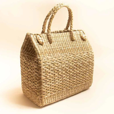 Kauna Grass Picnic Natural Grass Basket | 15 x 10 inches