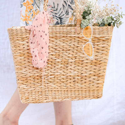 Handwoven Natural Shopping Bag Default Title