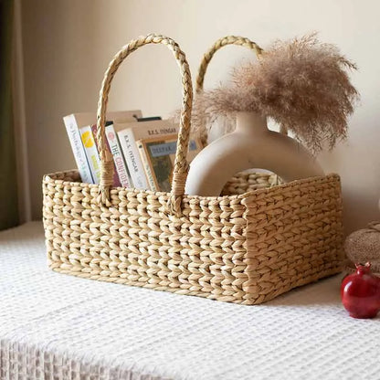 Kauna Grass Square Hamper Basket Default Title