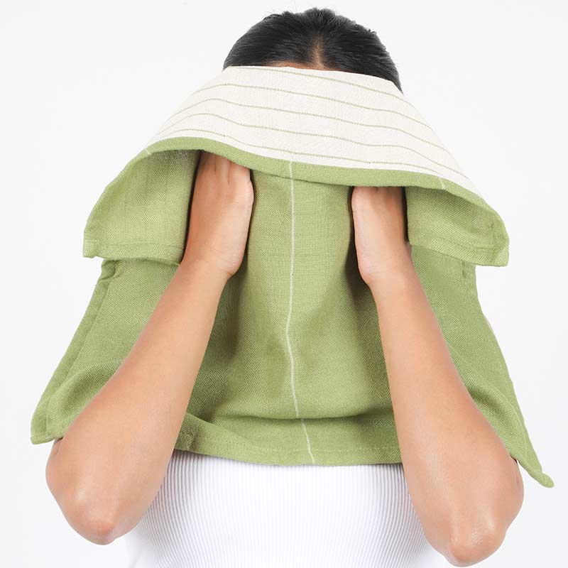 Aluvera Double Cloth Face Towel  | Set of 4 | Multiple Colors Aloe Green
