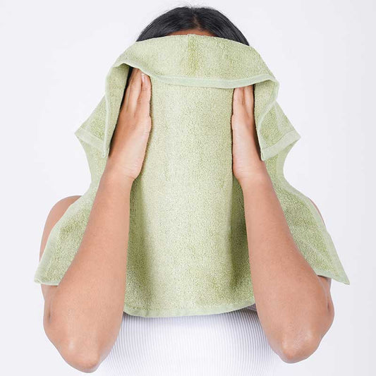 Musa Terry Face Towel  | Set of 4 | Multiple Colors Candy Green