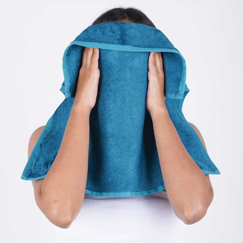 Musa Terry Face Towel  | Set of 4 | Multiple Colors Dutch Teal