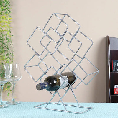Rectangular Grey Wine Rack