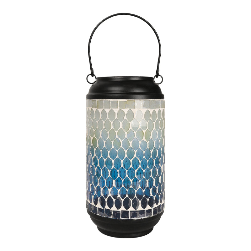 Blue & White Mosaic Design Lantern Default Title