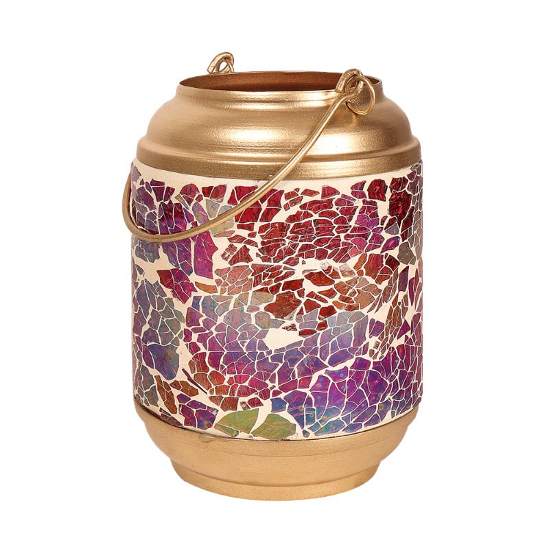 Gold & Red Mosaic Design Lantern Default Title