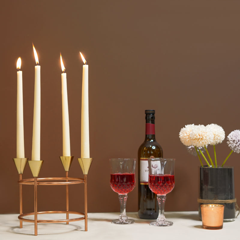 Circular 4 Piece Candle Stand | 6.7 x 7 inches