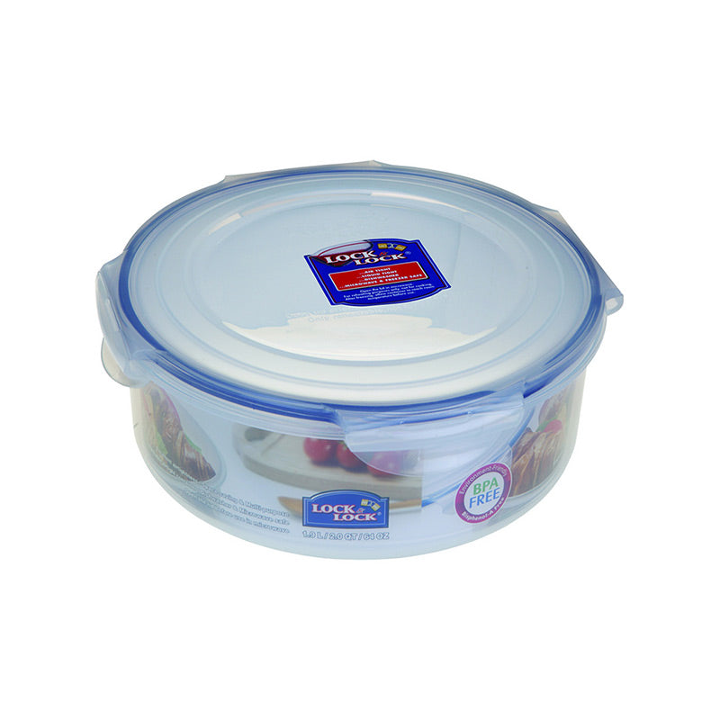 Round Nestable Plastic Airtight Food Storage Container With Leak Proof Lid | 1.2L, 1.9L, 3L 1.9 Litre