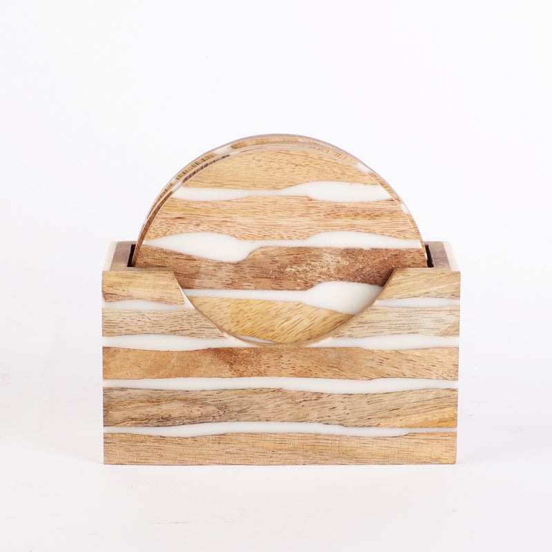 Wooden Waves Coaster| Set Of 4 Default Title