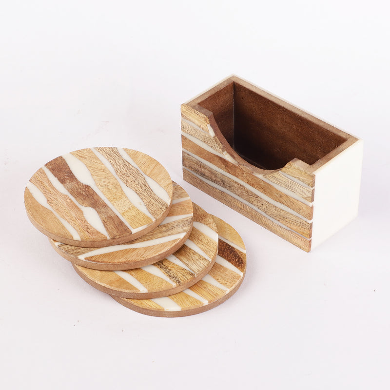 Wooden Waves Coaster| Set Of 4 Default Title