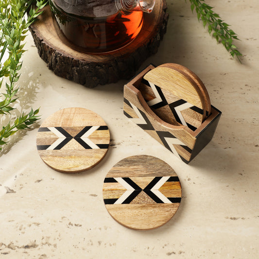 Wooden Linear Coaster| Set Of 4 Default Title