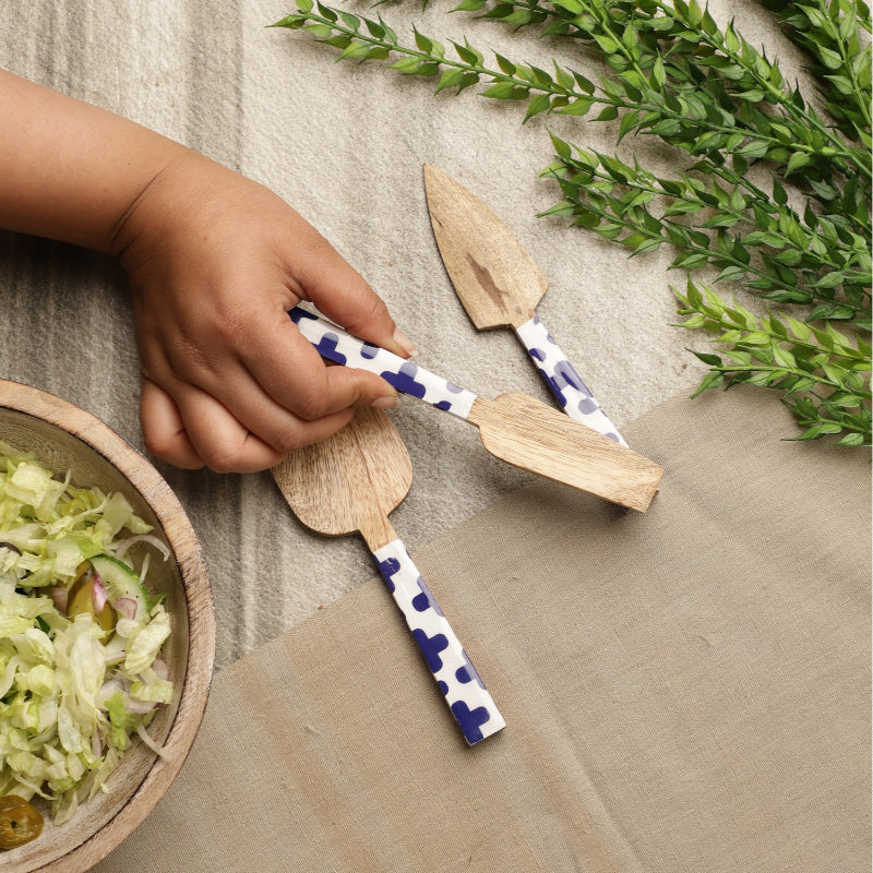 Wooden Floral Cake And Pie Server Set Default Title