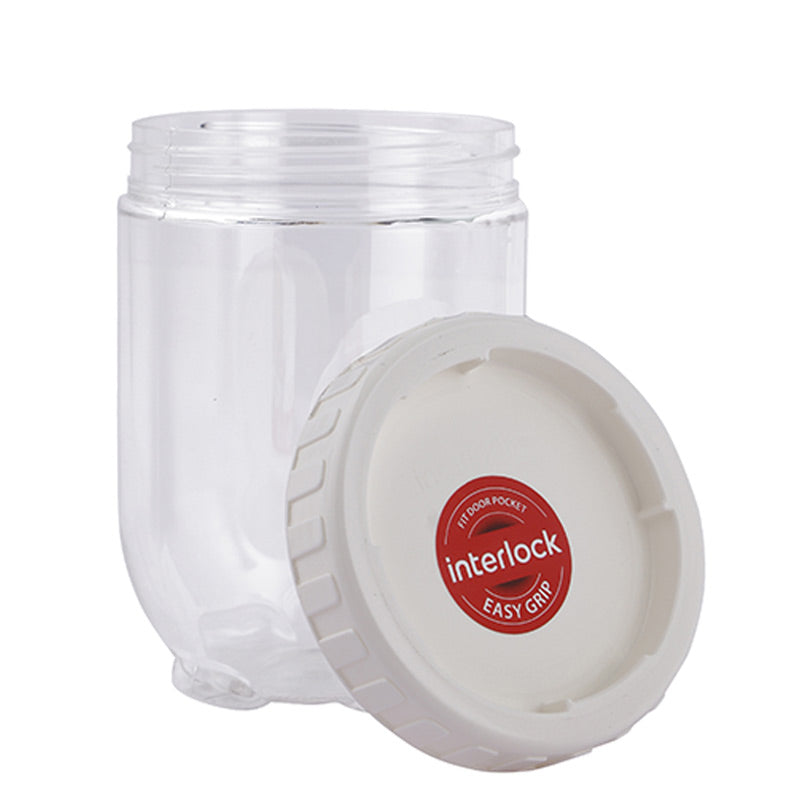 Interlock Round Refrigerator Food Storage Container With White Lid | Multiple Sizes 700ml