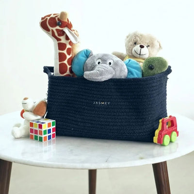 Blue Rectangular Storage Basket | 15 x 10 x 8 inches