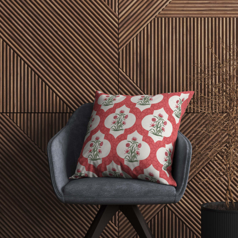 Jalli Pink Velvet Cushion Covers | Set of 2 |16 x 16 inches
