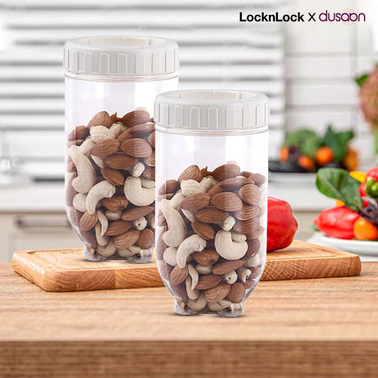 Interlock Refrigerator Food Storage Container With White Lid | 500ml | Single, Set of 2