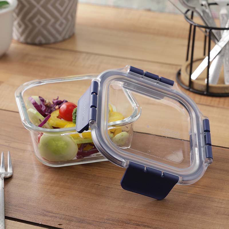 Square Leak Proof Heat Resistant Glass Food Storage Container |300ml, 380ml, 500ml, 750ml 500ml