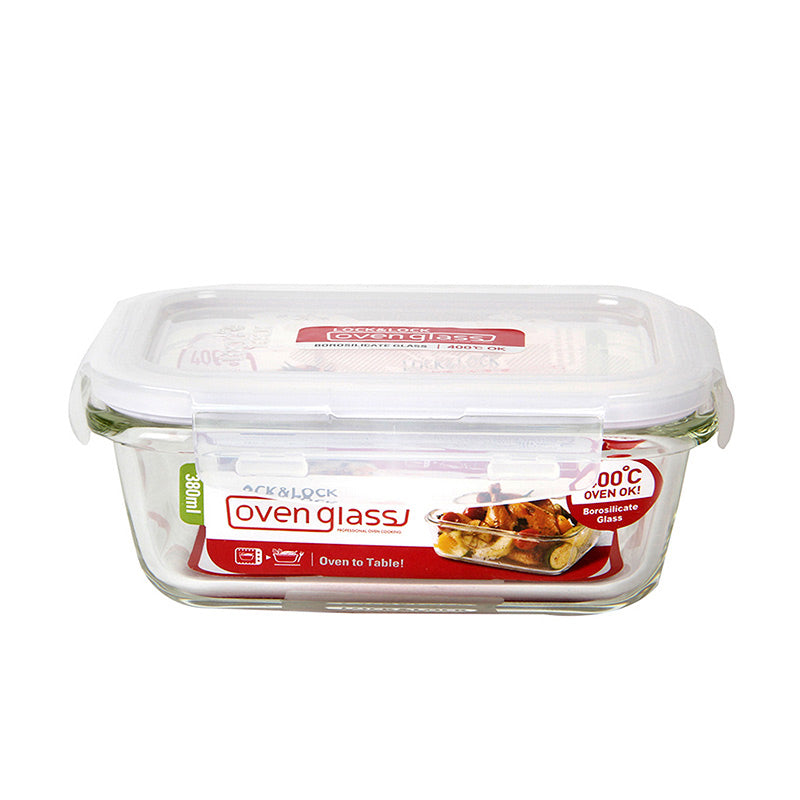 Oven Glass Rectangular Airtight Food Storage Container | 380ml, 630ml