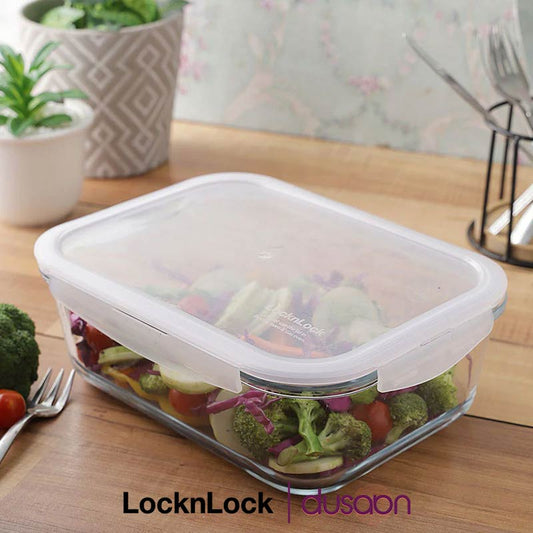 Oven Glass Rectangular Airtight Food Storage Container | 2 Litres Default Title