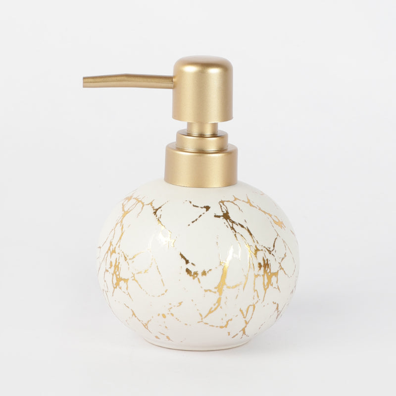 White Marble Textured Soap Dispenser Default Title