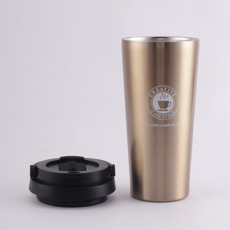 Stainless Steel Gold Vacuum Flask Default Title
