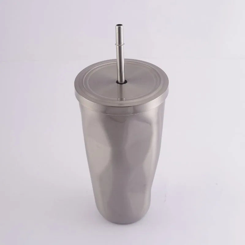 Stainless Steel Diamond SS Tumbler | Silver Default Title