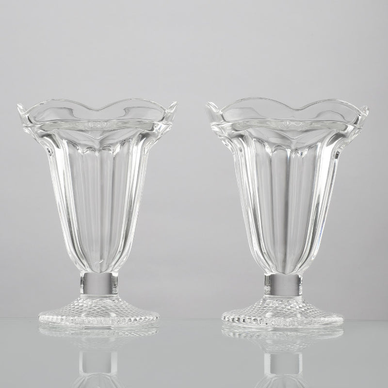 Glass Vintage Icecream Cups | Set Of 2 Default Title