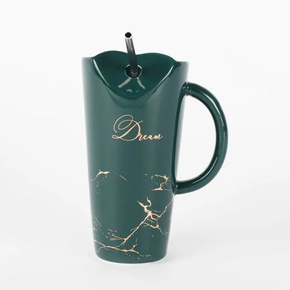 Ceramic Dream Green Straw Mug Default Title