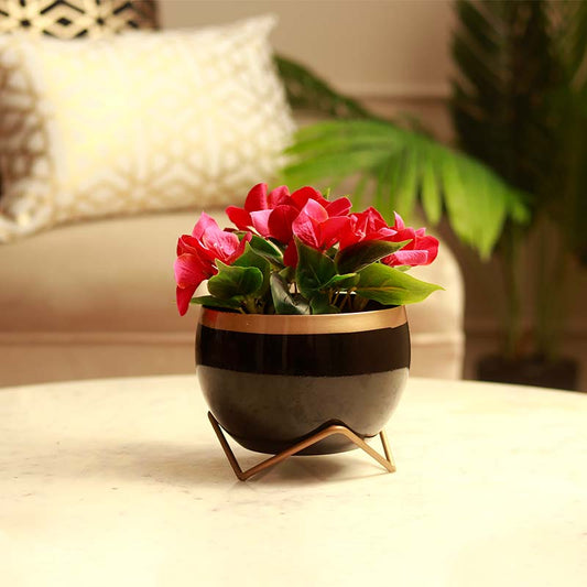 The Allende | Metal Pot with Stand - Dusaan