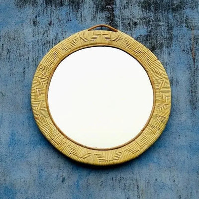 Ikat Rattan Mirror