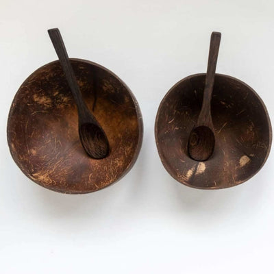 Classic Coconut Shell Bowl with Spoon Set Default Title