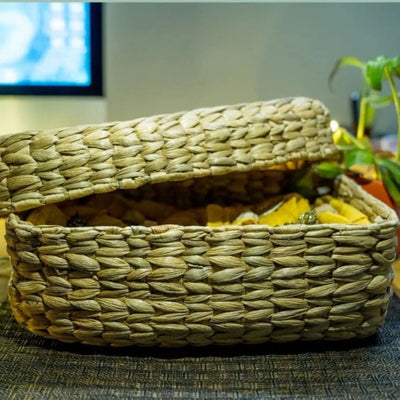 Water Reed Basket With Lid Default Title