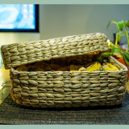 Water Reed Basket With Lid Default Title