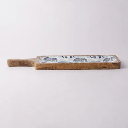 Wooden Paddle Shaped Platter | Royal Elephant Default Title