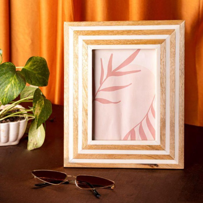 Wood and White Resin | Photo Frame