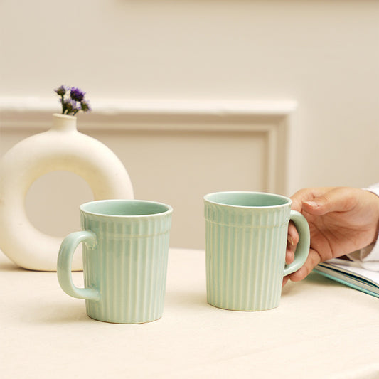 Liny Mugs | Set of 2 | Multiple Colors Aqua