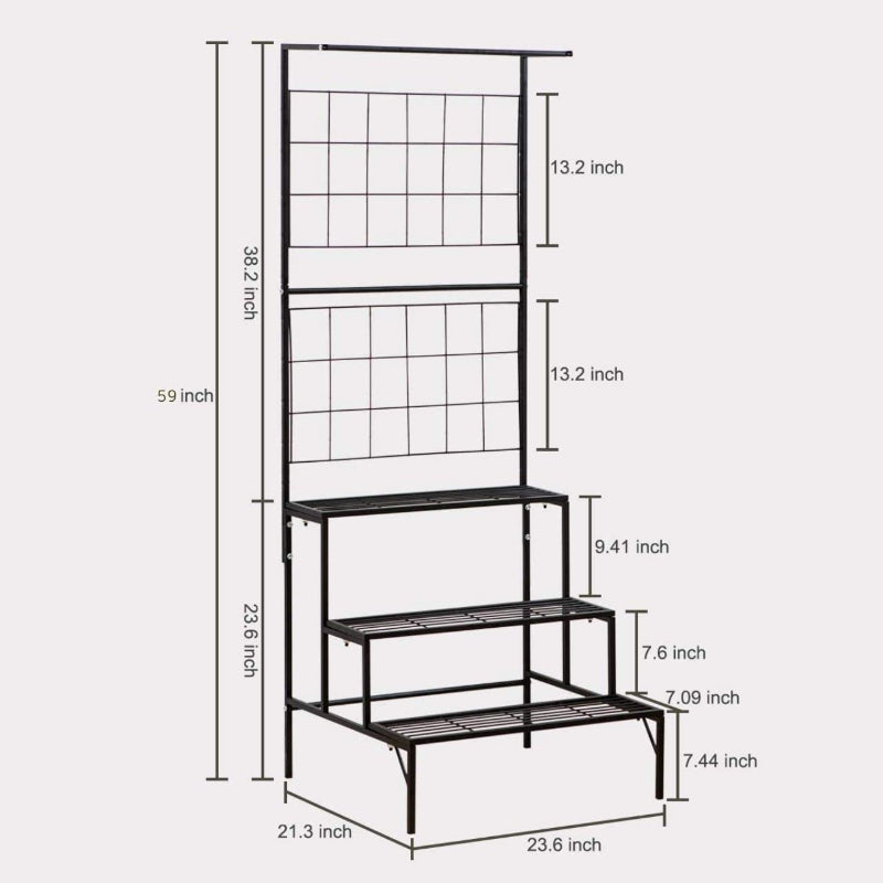 3 Tier Metal Plant Stand | Multiple Colors - Dusaan