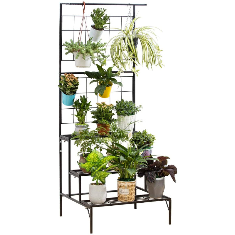 3 Tier Metal Plant Stand | Multiple Colors - Dusaan