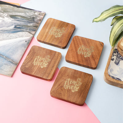 Natural Wood Coaster | Set of 4 Default Title