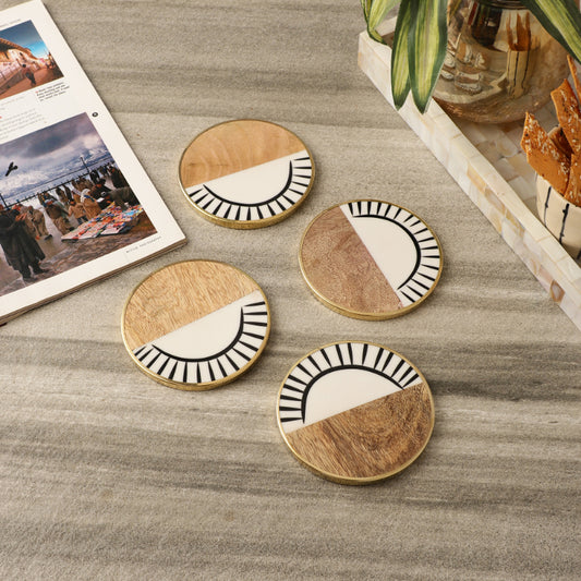 Wooden Tribal Coaster | Set of  4 Default Title