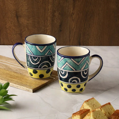 Stripped Rain Mugs | Set of 2 Default Title